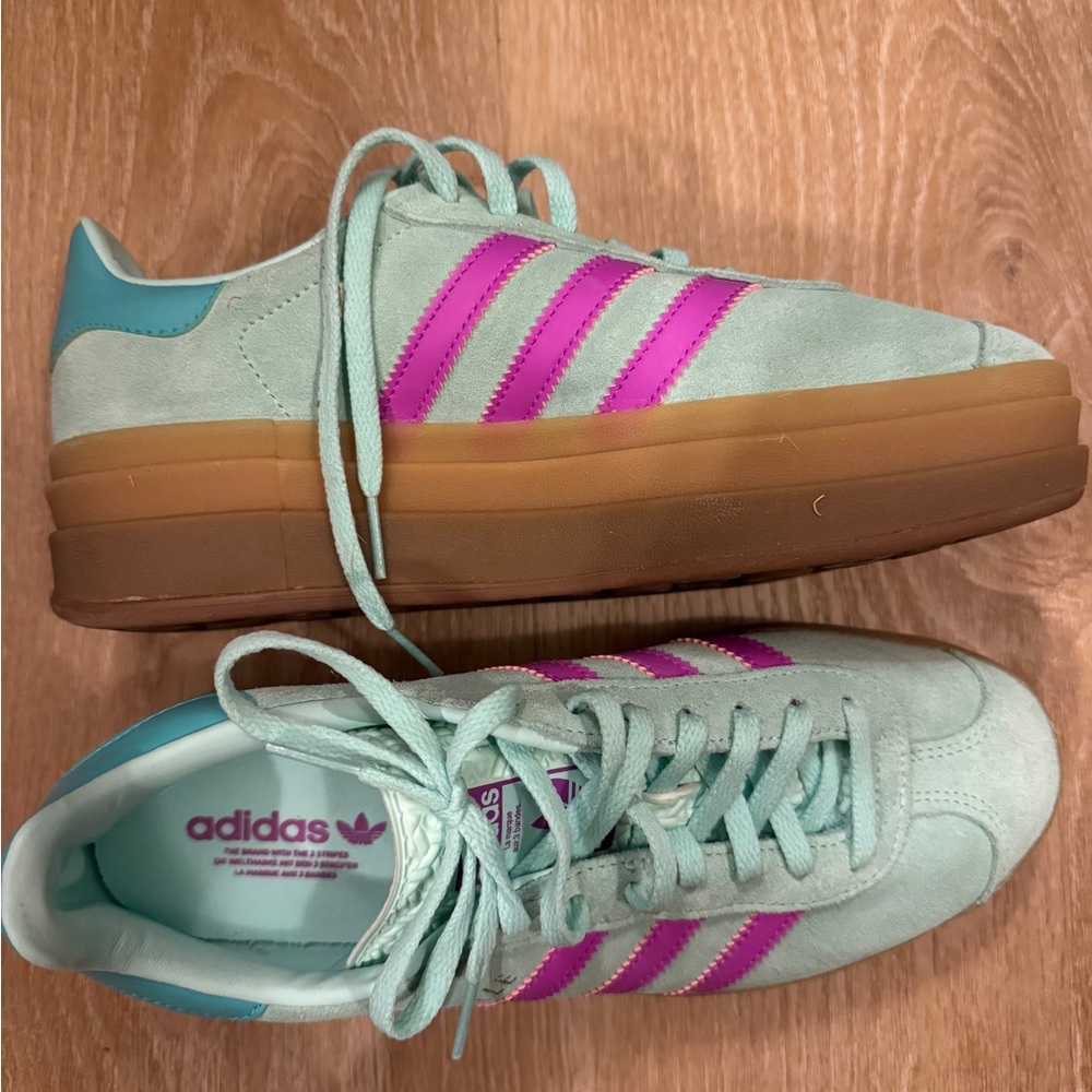 Adidas Superstar Gazelle Bold Mint and Pink